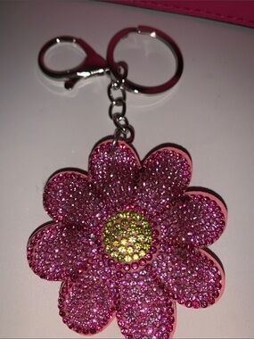 Crystal Daisy Flower bag charm Keychain